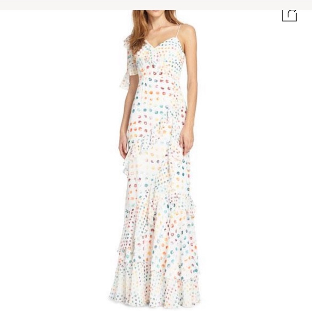 NWOT ML Monique Lhuillier asymmetric ruffle - Picture 3 of 5